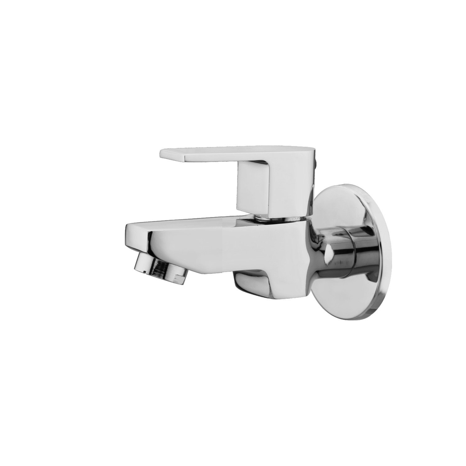 Aquieen Marino Brass Bib Cock Tap with Wall Flange (Chrome)