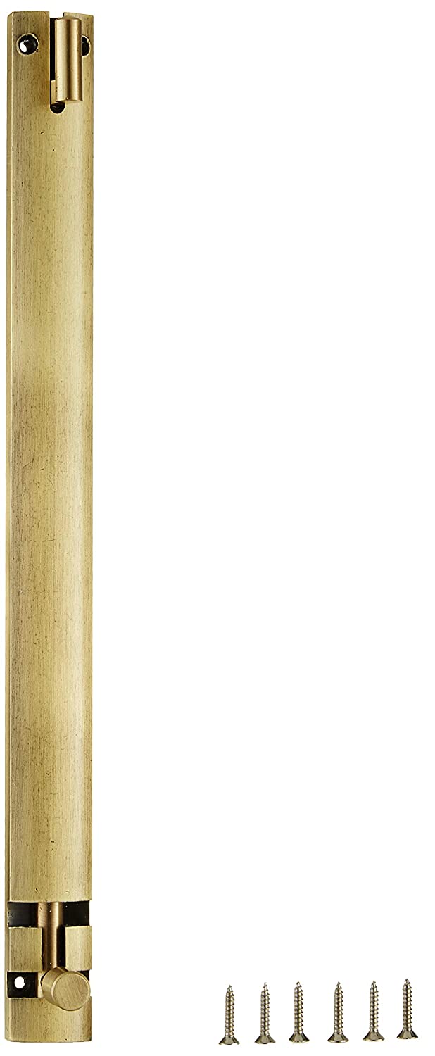 Aquieen TB652 SS 304 Tower Bolt Set Heavy (12", Antique Brass)