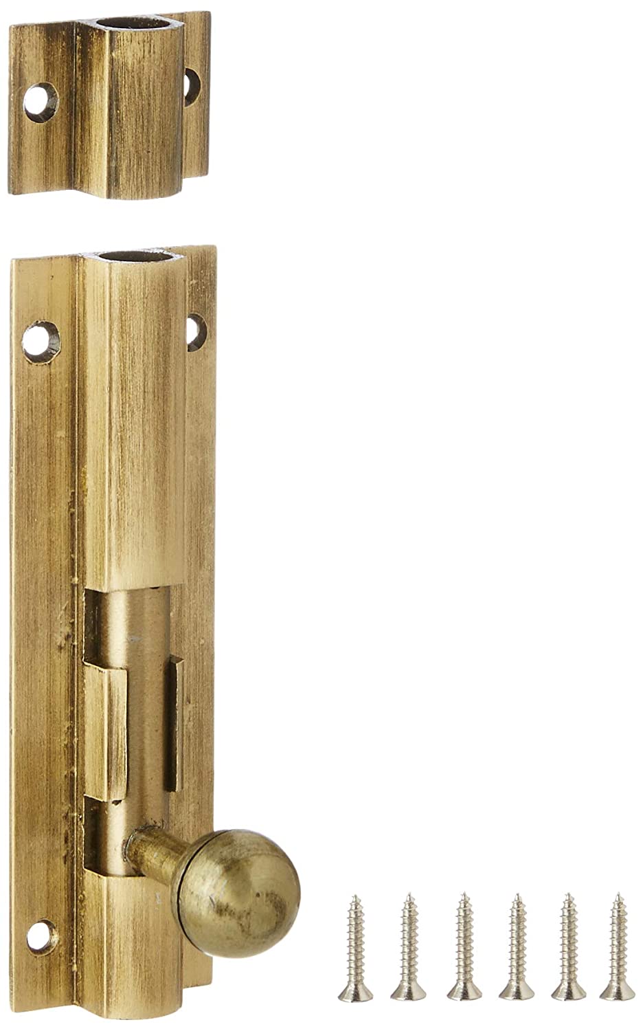 Aquieen TB654 SS 304 Tower Bolt Set Heavy (4", Antique Brass)