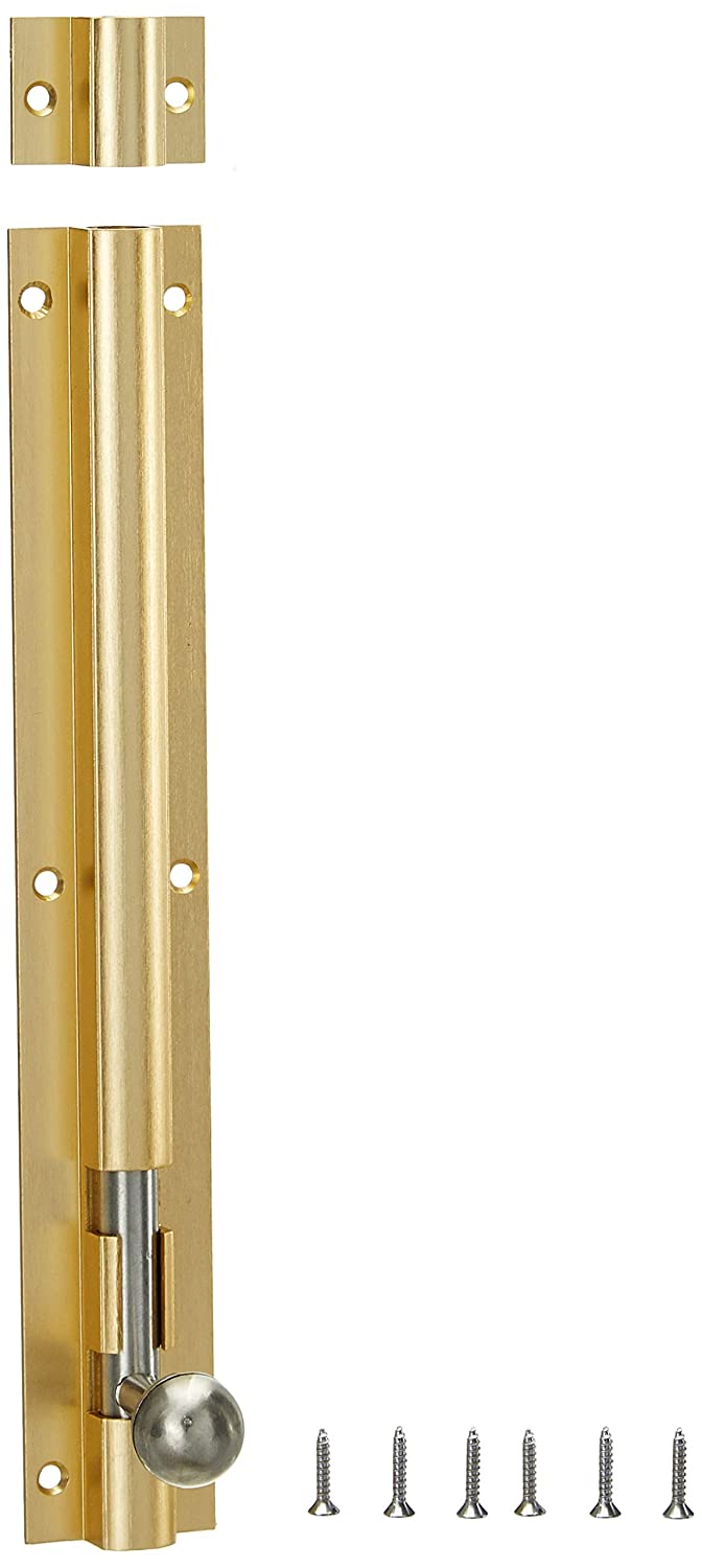 Aquieen TB654 SS 304 Tower Bolt Set Heavy (8", Gold)