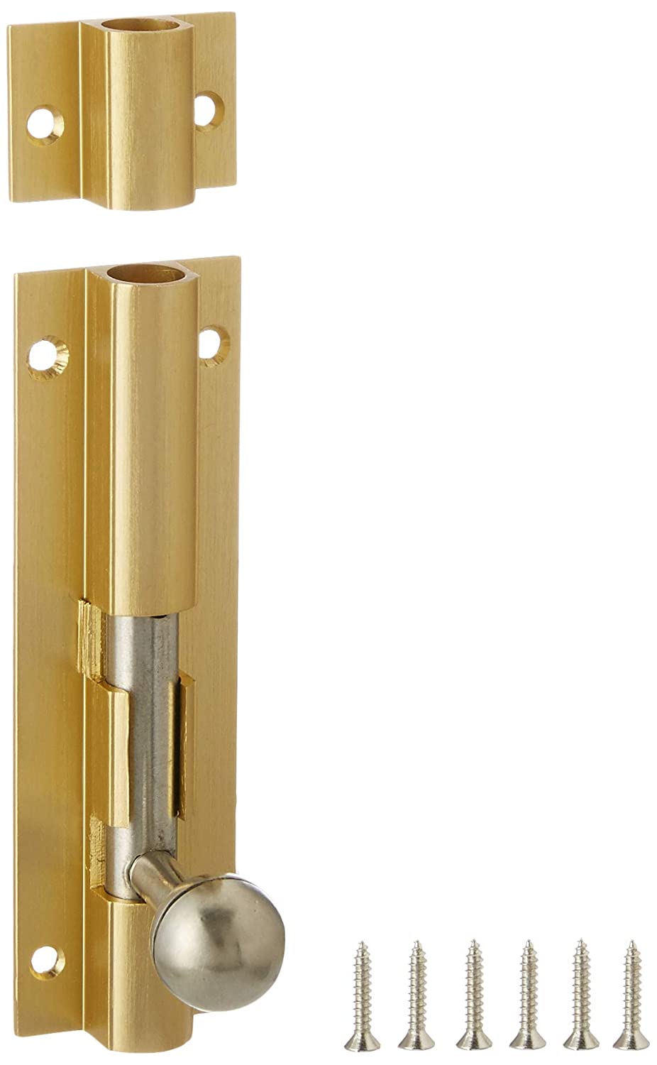 Aquieen TB654 SS 304 Tower Bolt Set Heavy (4", Gold)