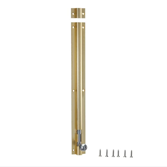 Aquieen TB654 SS 304 Tower Bolt Set Heavy (10", Gold)