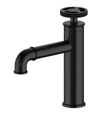 Aquieen Luxury Series Brass, Copper Pillar Cock Cold Basin Tap, Classic - Black, Flawless Casting Finish