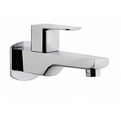 Aquieen Fluid Long Body Bib Cock with wall Flange (Chrome)