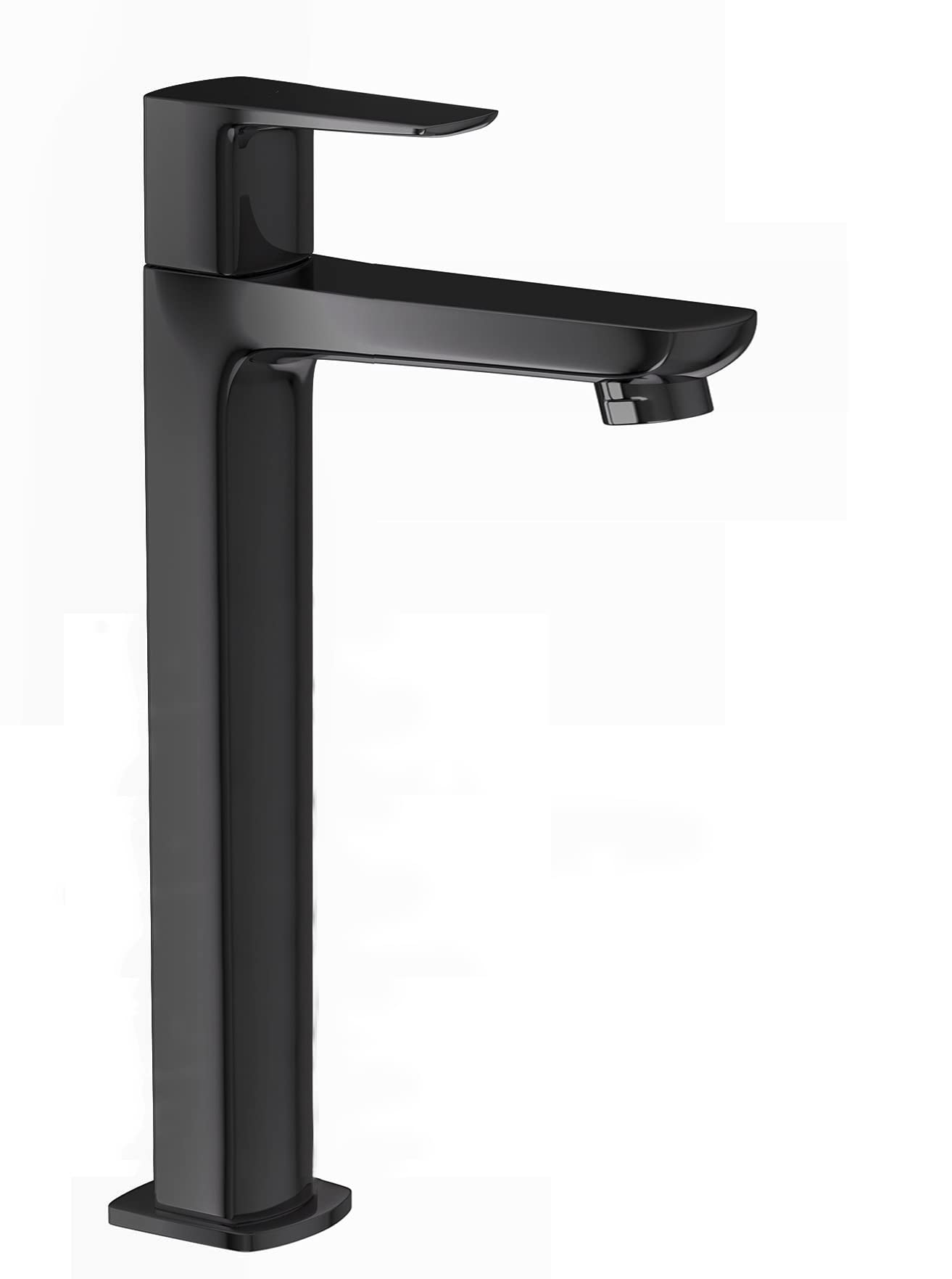 Aquieen Brass Extended Body Tall Cold Basin Tap (Zura PVD Black)