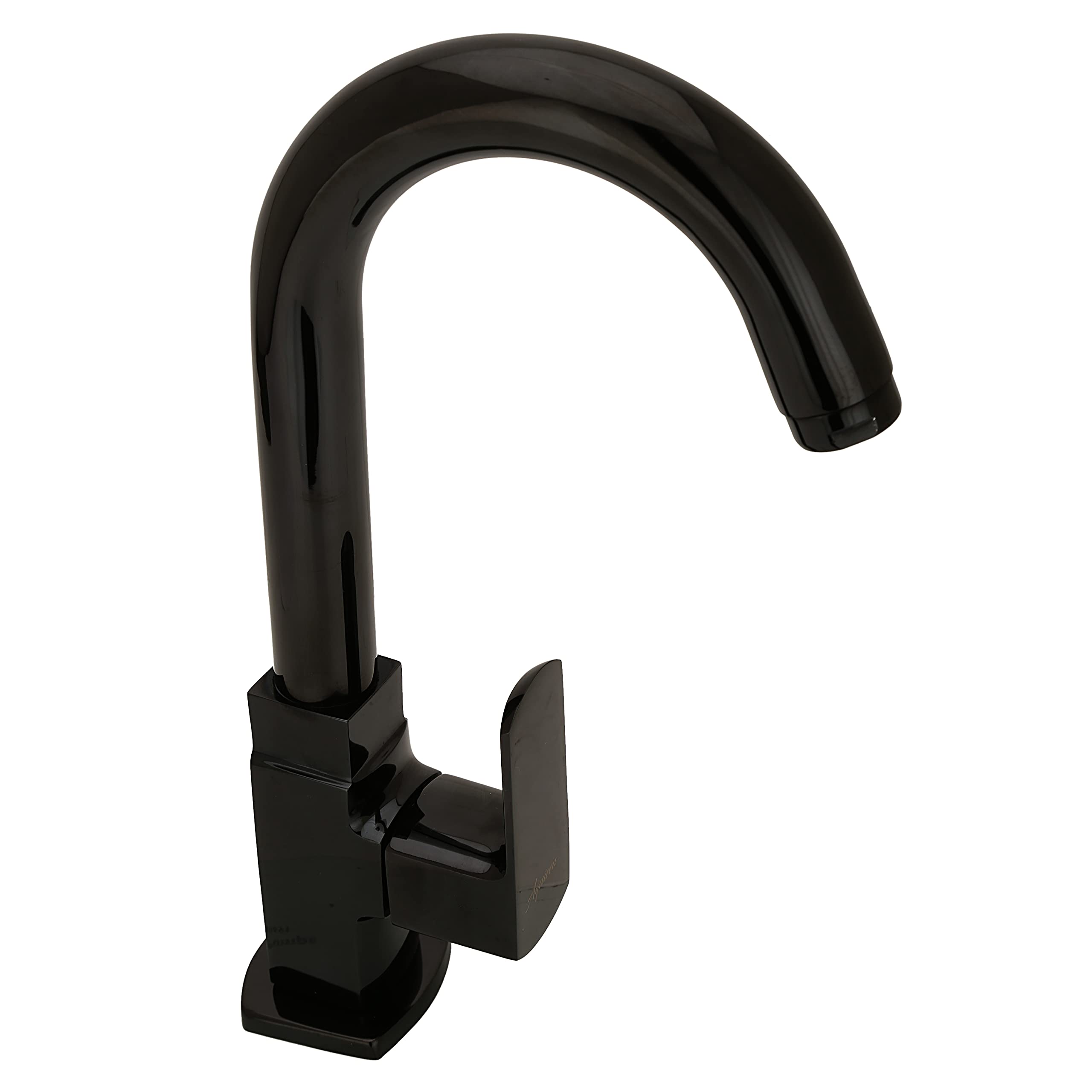 Aquieen Zura PVD Swan Neck with Casted Spout Basin Tap (Metallic Black)