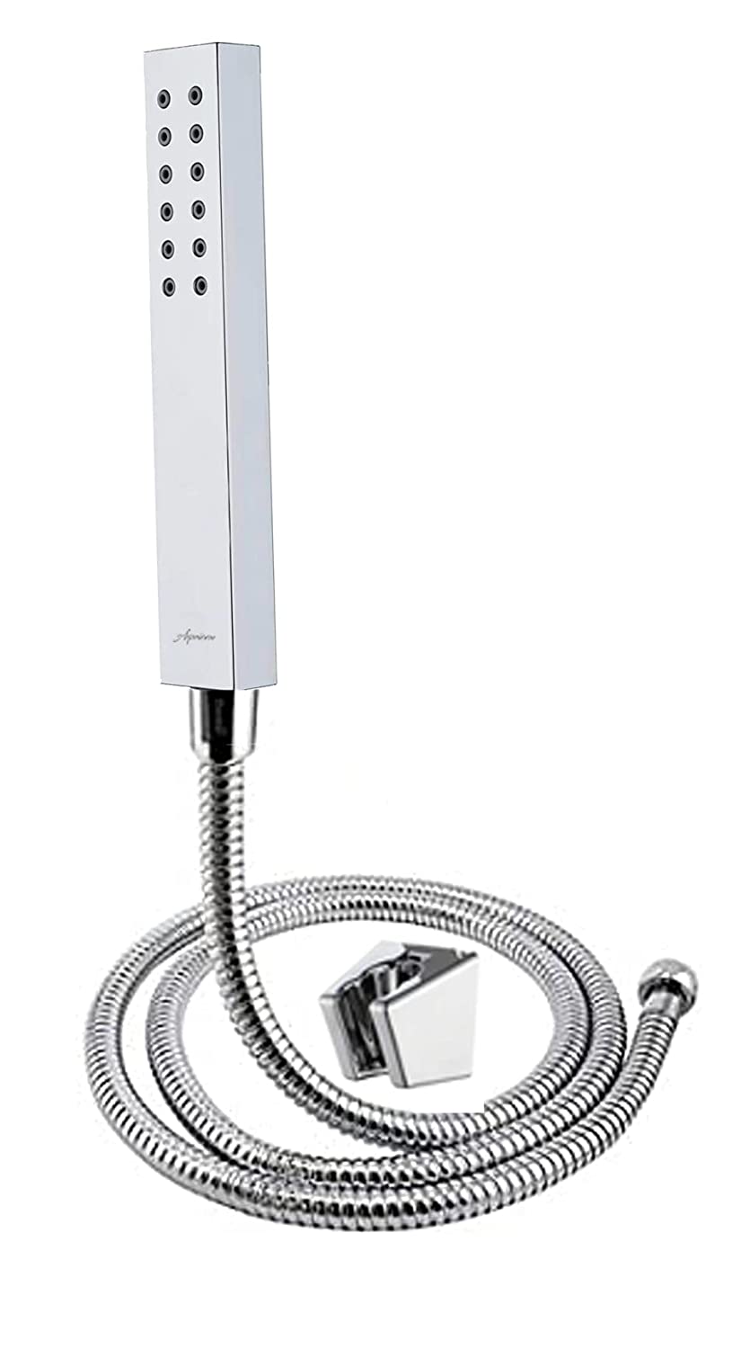 Aquieen Hand Shower with 1.5 Meter SS 304 Grade Shower Tube & Wall Hook (Square)