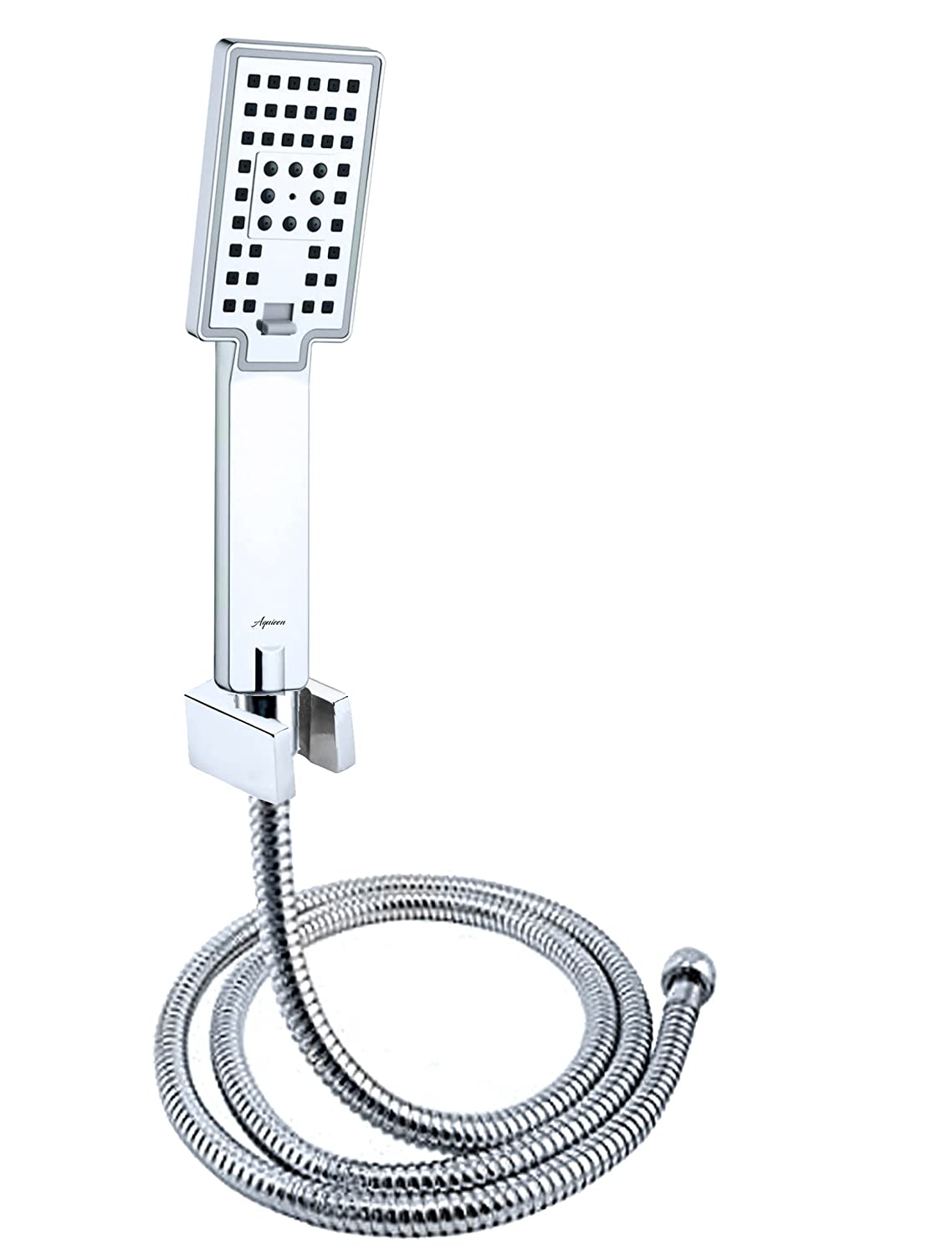 Aquieen Hand Shower with 1.5 Meter Shower Tube & Wall Hook (Twister)