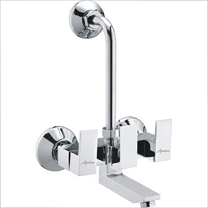 Aquieen Kubix Telephonic Wall Mixer with Provision for Overhead Shower with L-Bend & Connecting Legs