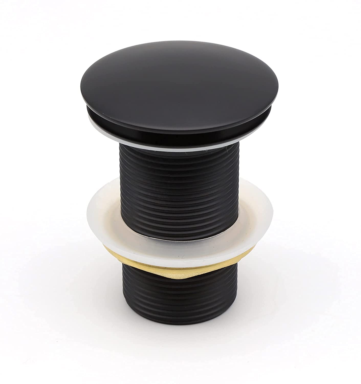 Aquieen Matt Black Brass Full Threaded Pop Up Waste Coupling, 5"