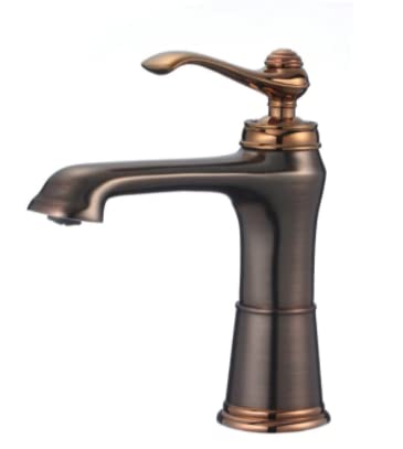 Aquieen Luxury Series Hot & Cold Basin Mixer Basin Tap (Fabia - Brushed Rose Gold)