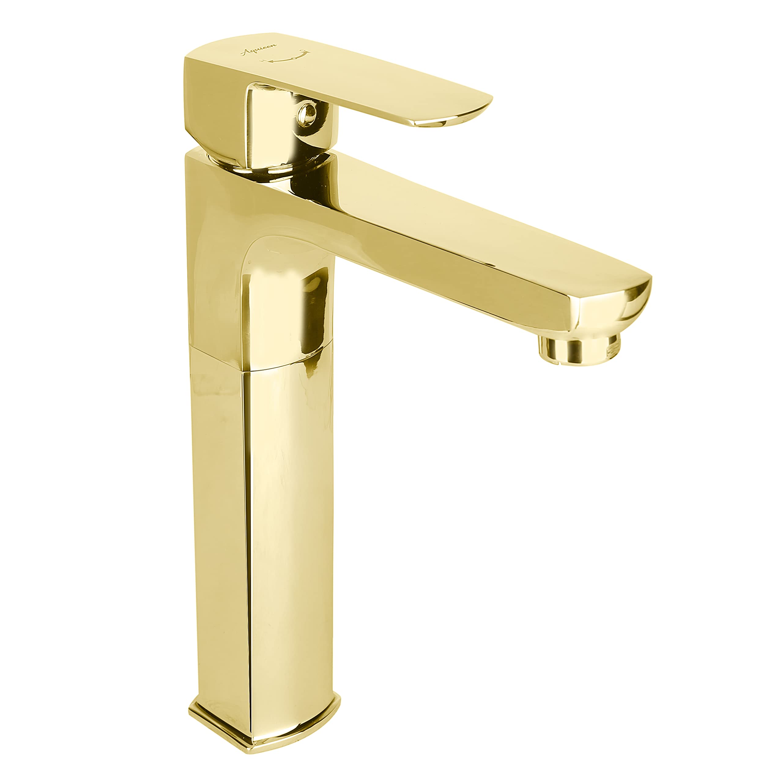 Aquieen Luxury Series Hot & Cold Basin Mixer Basin Tap (PVD Zura Extended - Gold)