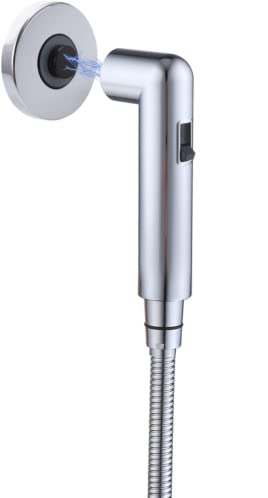 Aquieen ABS Health Faucet Set with 1 Meter SS304 Shower Tube & Hook (Magna, Silver Chrome)