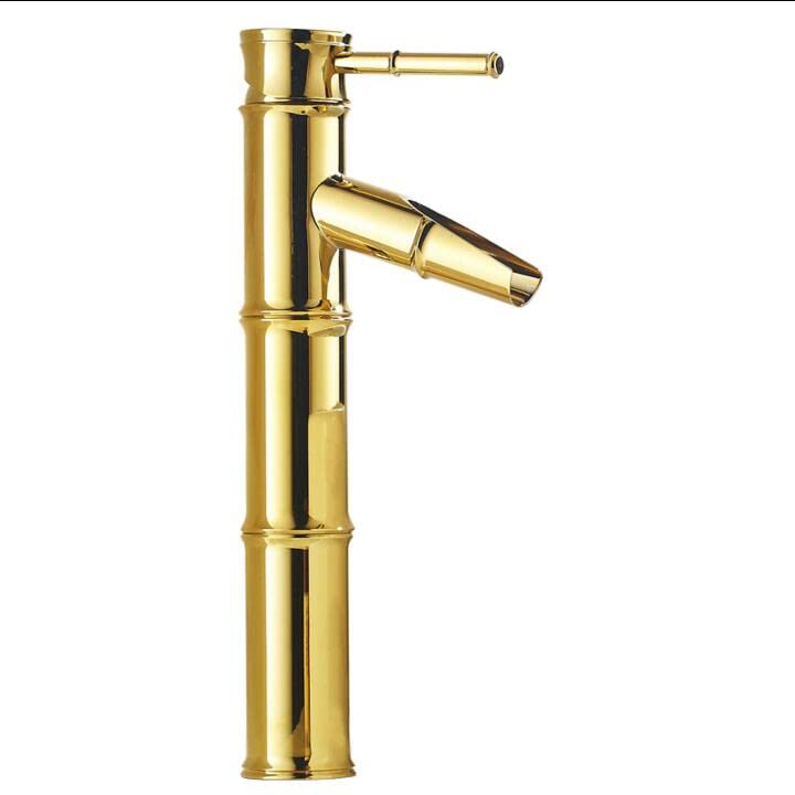 Aquieen Luxury Series Single Lever Basin Mixer (Bamboo) (Gold)