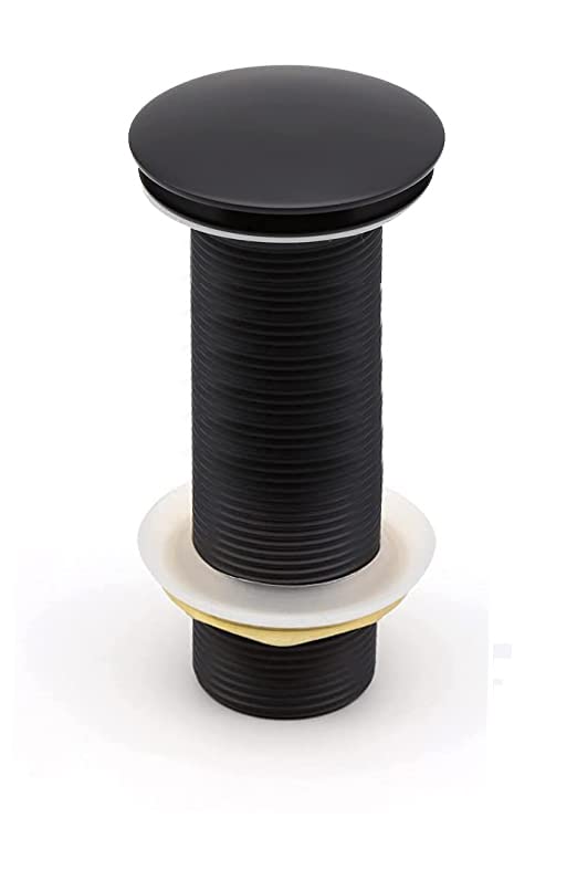 Aquieen Matt Black Brass Full Threaded Pop Up Waste Coupling, 7"