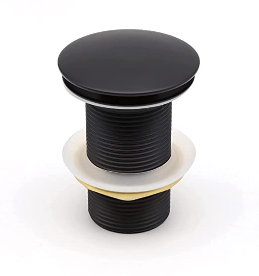 Aquieen Matt Black Brass Full Threaded Pop Up Waste Coupling, 3"