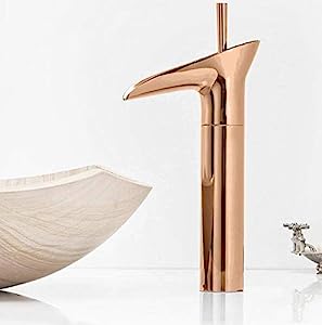 Aquieen Luxury Series Brass, Copper Basin Mixer Basin Tap, Qua - Rose Gold R, Flawless Casting Finish