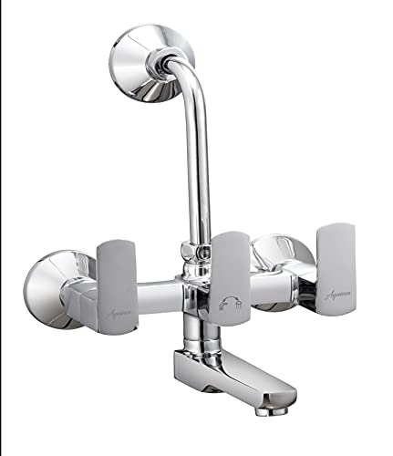 AQUIEEN ZURA TELEPHONIC WALL MIXER WITH PROVISION FOR OVERHEAD SHOWER WITH L-BEND & CONNECTING LEGS