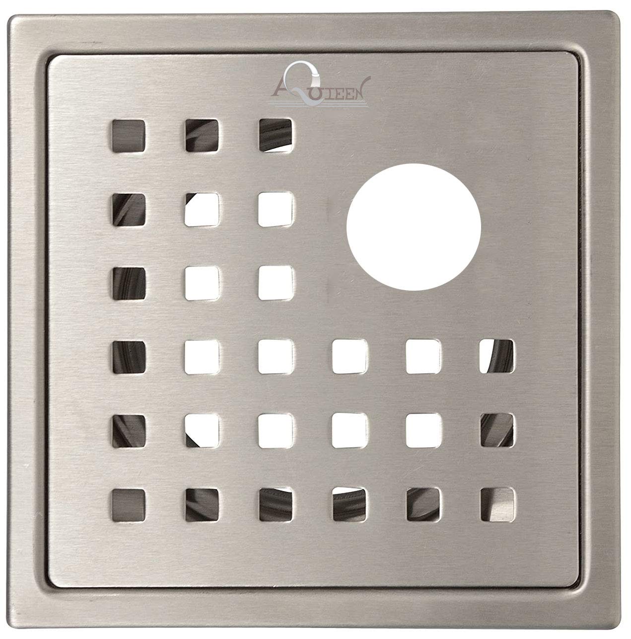 Aquieen Stainless Steel Bathroom Floor Water Drain Grating (Floor Jali) (Gratings Pipe Cut, Arrossa)