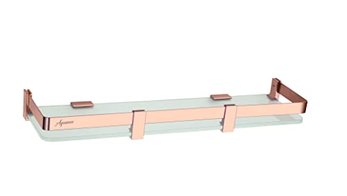 Aquieen Wall Mounted Wall Shelf for Bathroom/Kitchen PVD Rose Gold (5 x 12)