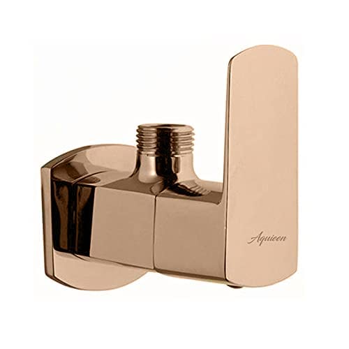 Aquieen Luxury Series PVD Rose Gold Angle Valve with Wall Flange Zura Collection