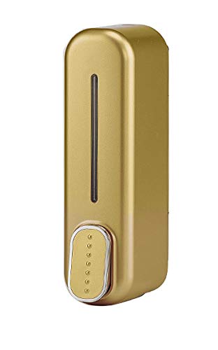 Aquieen Wall Mounted Premium Liquid Soap Shampoo Lotion Dispenser Holder (Gold - 300 ML)