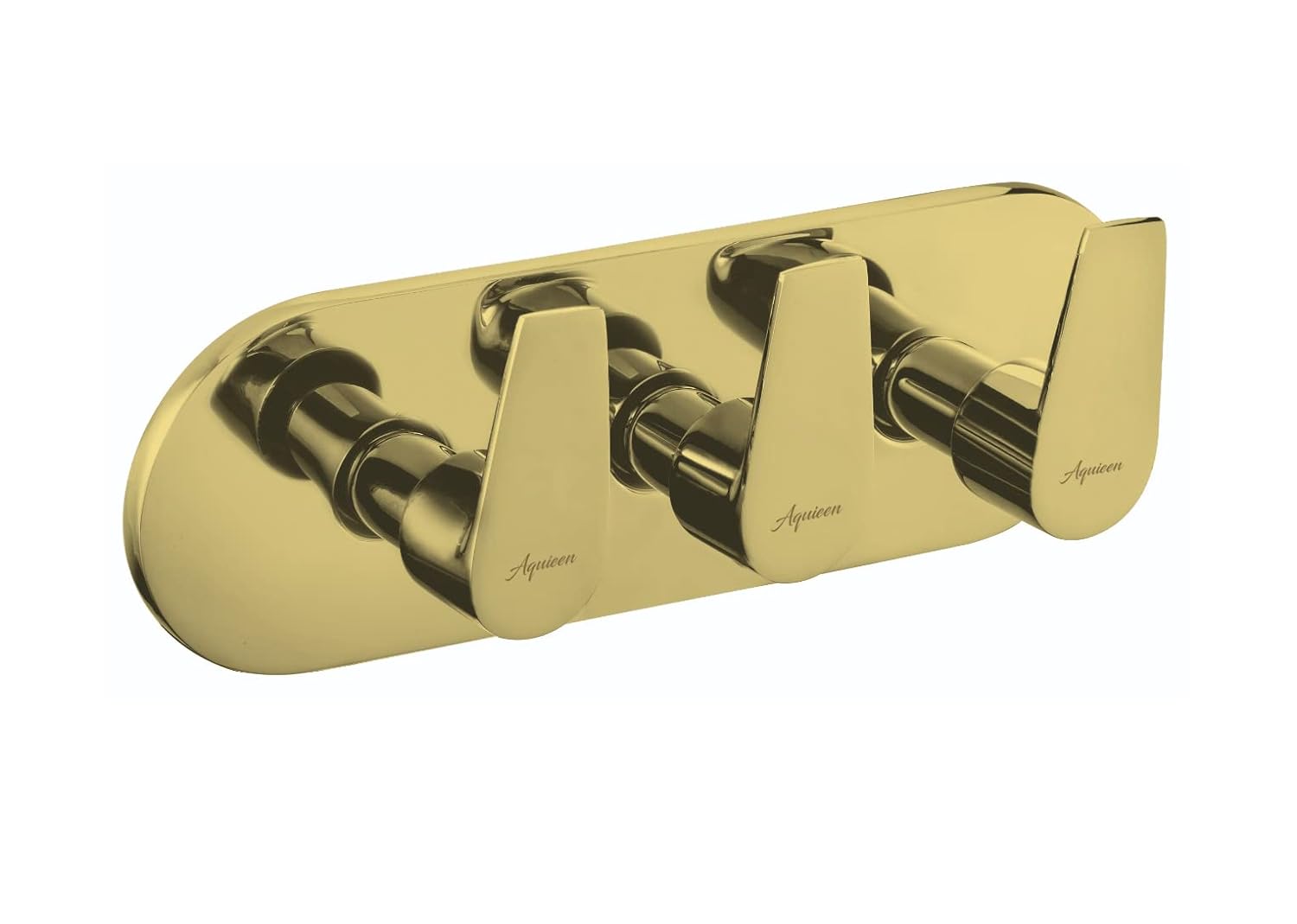 Aquieen Gold Brass Wall Mounted 4 Way Diverter With Face Plate With Non Return Valve Entice Collection