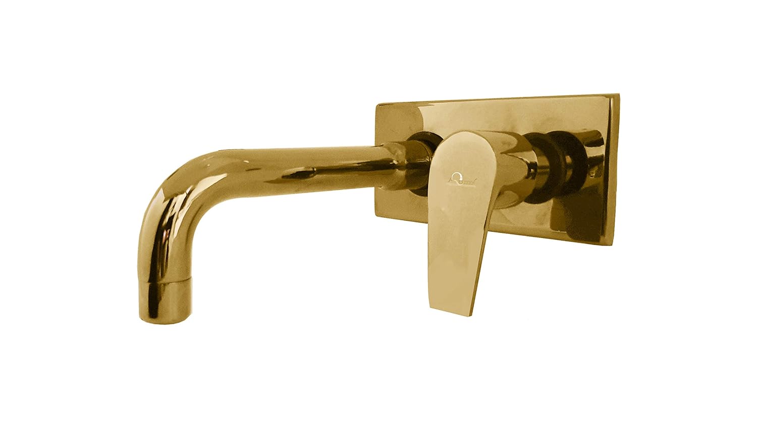 Aquieen Luxury Series PVD Coated Wall Mounted Basin Pillar Tap with Provision for Cold Water (Wall Mounted) (Gold)