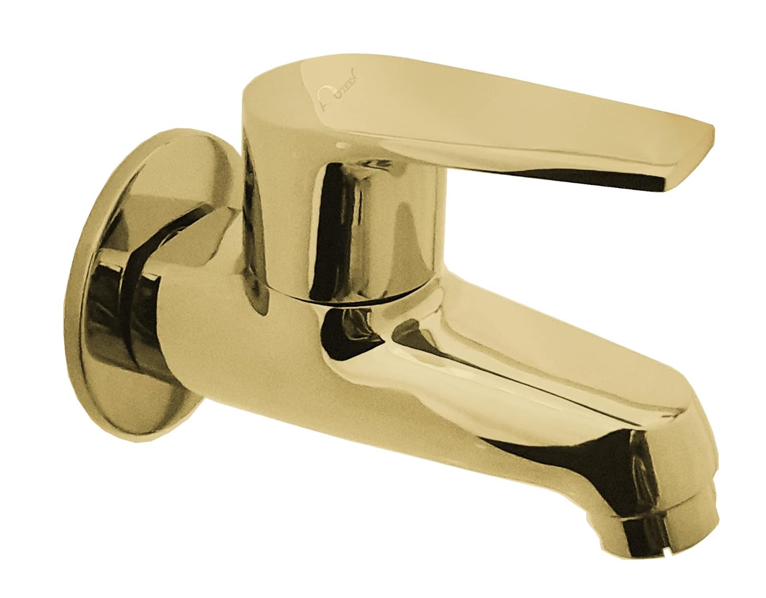 Aquieen PVD Finish Long Body Bib Cock with Wall Flange (Entice Collection) (PVD Gold)