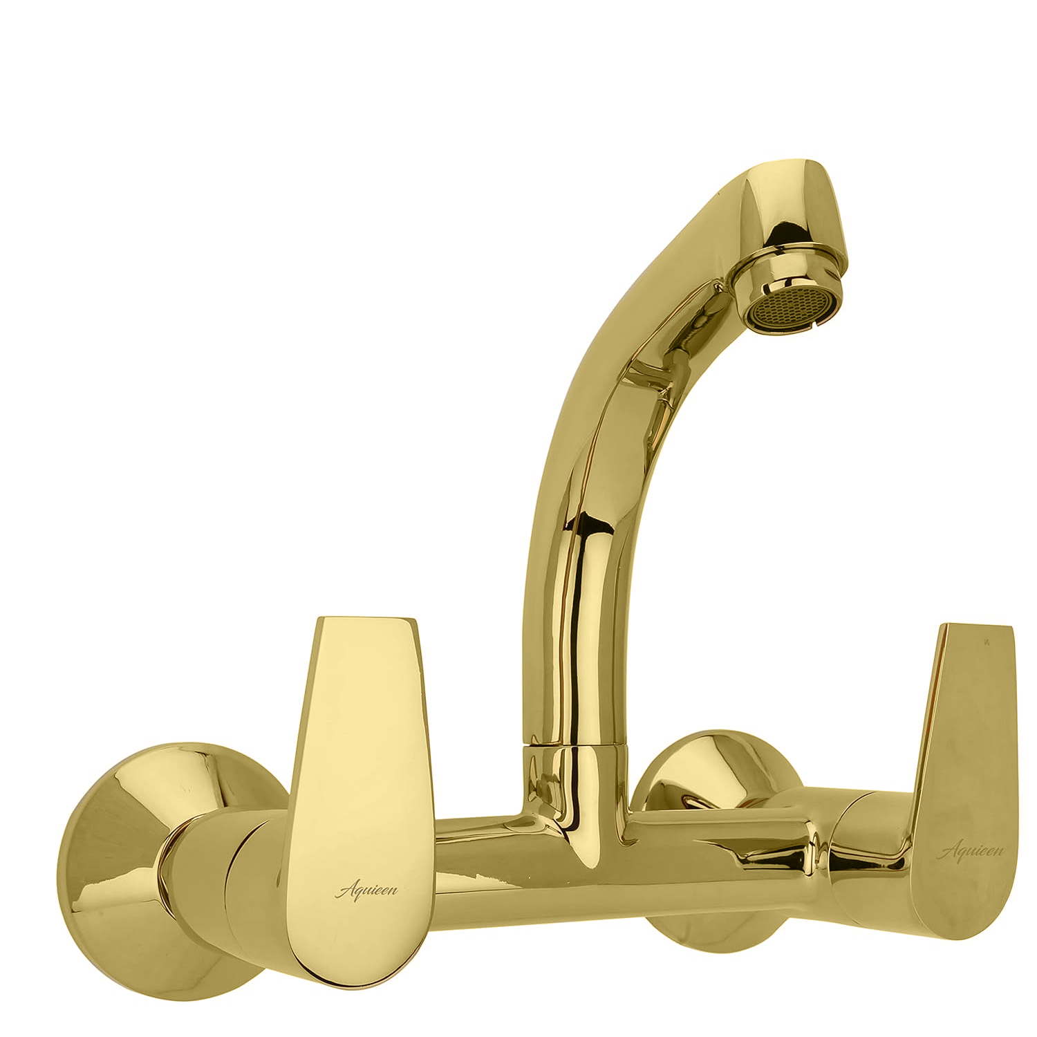 Aquieen Wall Mounted Kitchen Sink Mixer Entice PVD (Sink Mixer Gold)