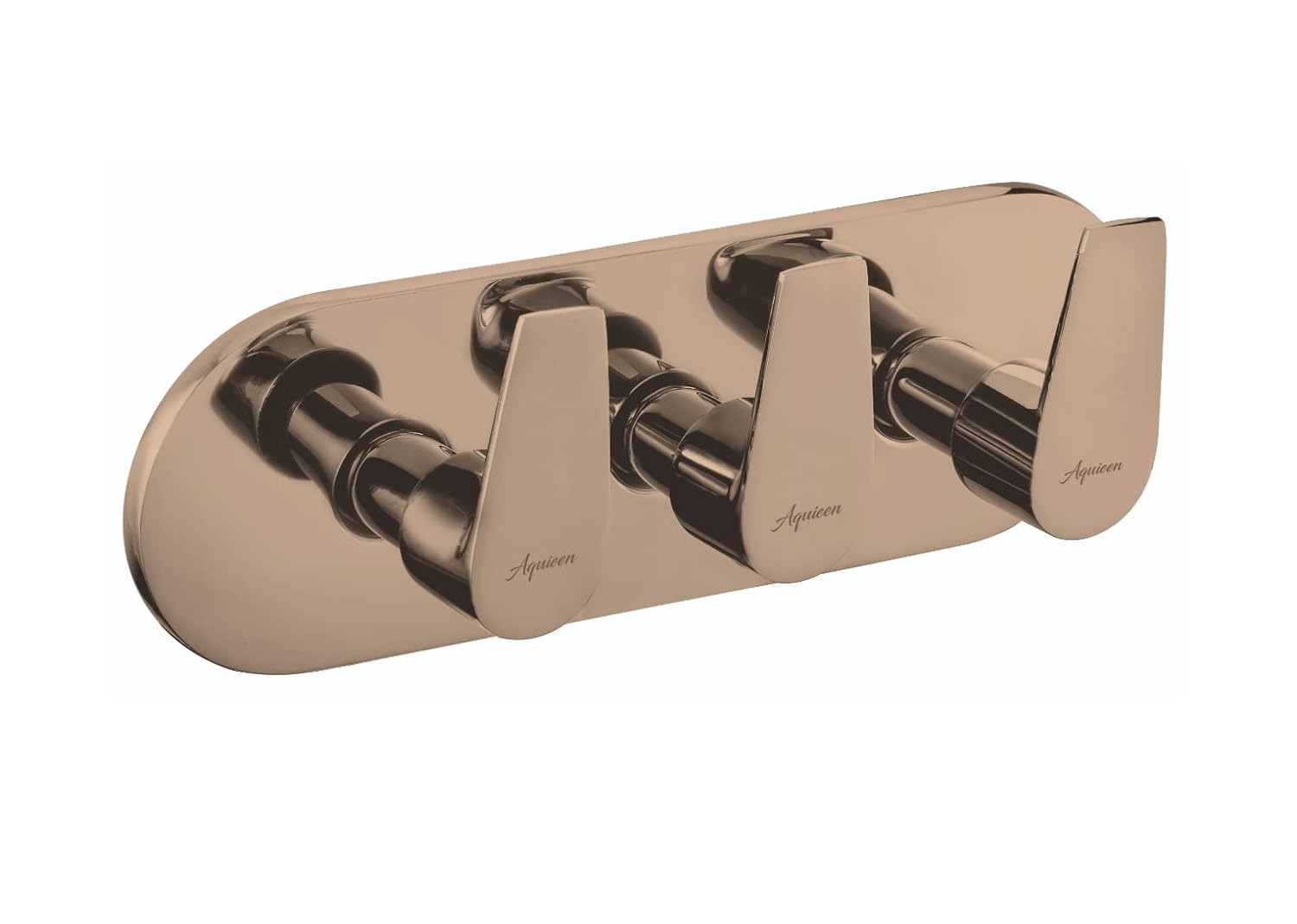 Aquieen Rose Gold Brass Wall Mounted 4 Way Diverter With Face Plate With Non Return Valve Entice Collection