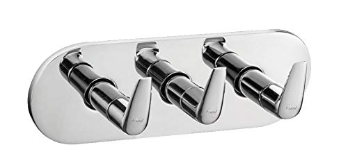 Aquieen Brass Wall Mounted 4 Way Diverter with Face Plate with Non Return Valve (Chrome)