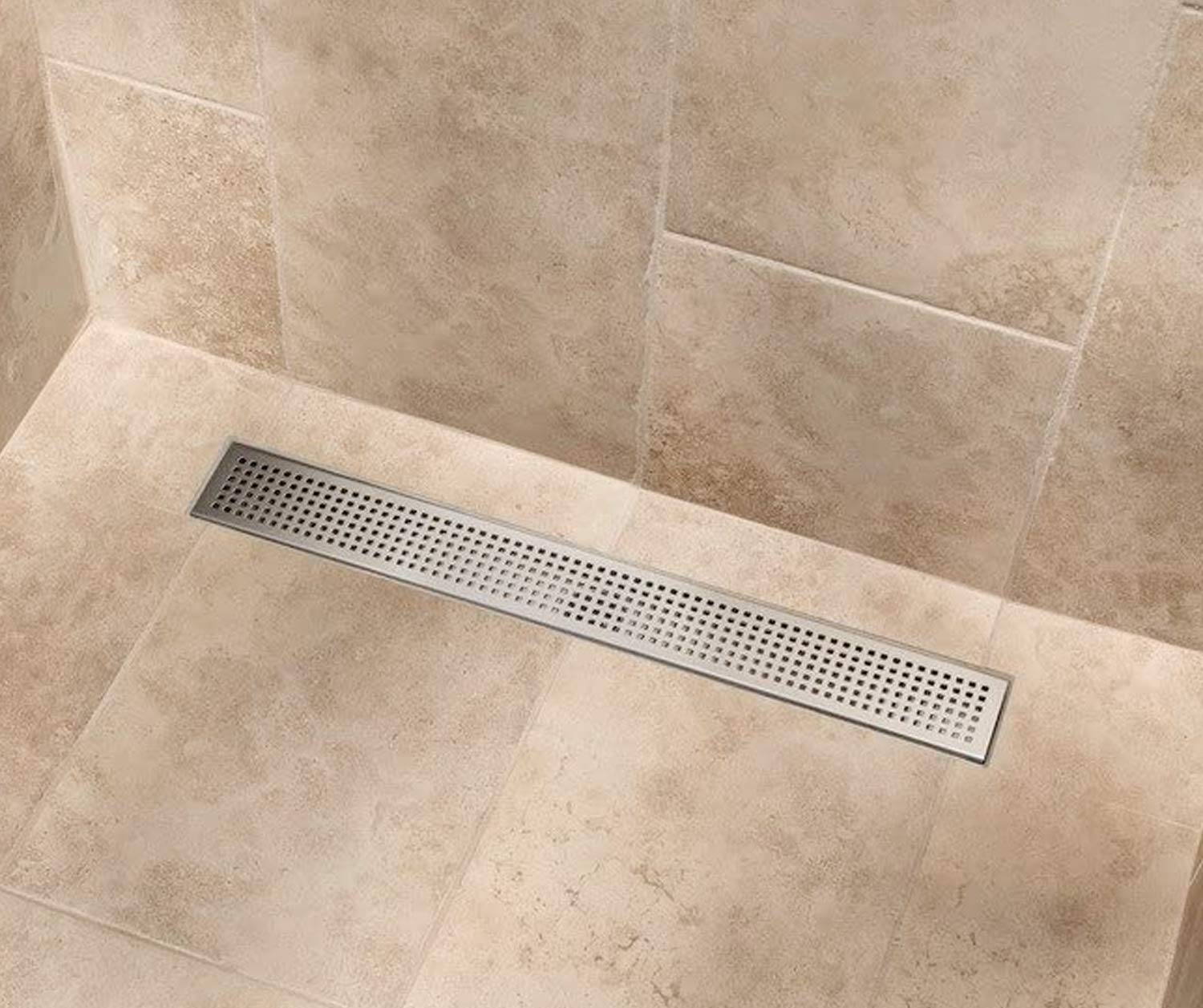 Aquieen  Shower Water Drainer Floor Bathroom Grating With Anti-Foul Cockroach Trap, (Check 36" X 4" - Center Hole)