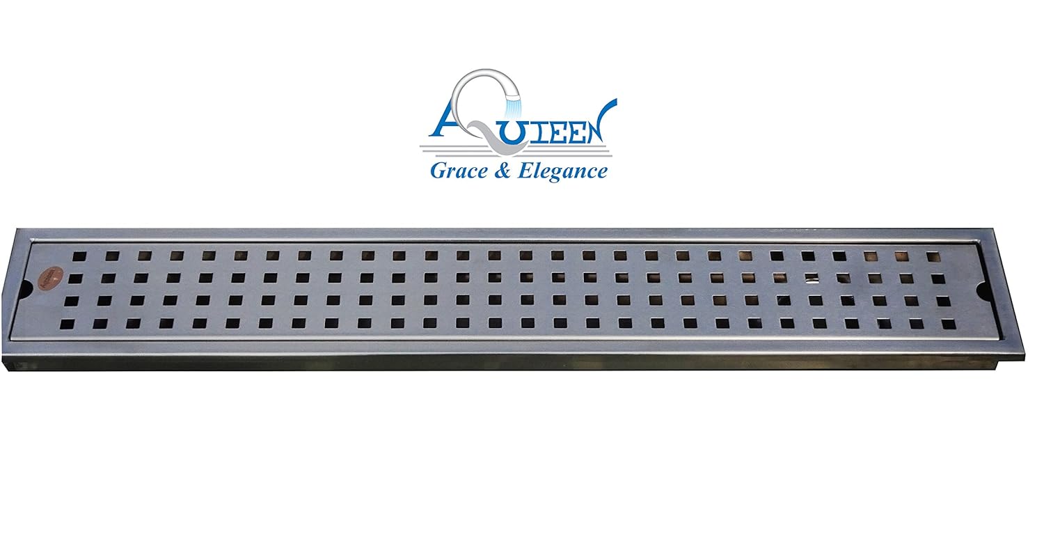 Aquieen  Shower Water Drainer Floor Bathroom Grating With Anti-Foul Cockroach Trap, (Shower Water Drainer - 36" X 4" SH)