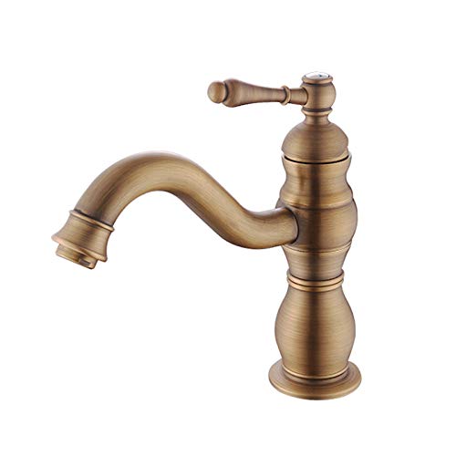 Aquieen Luxury Series Brass, Copper Basin Mixer Basin Tap, Royal - Antique Brass, Flawless Casting Finish