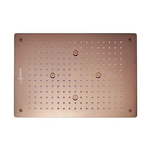 Aquieen 2 inlet rain and mist shower SS304 Ceiling Shower (13 x 19 Rain + Mist) (ROSE GOLD)