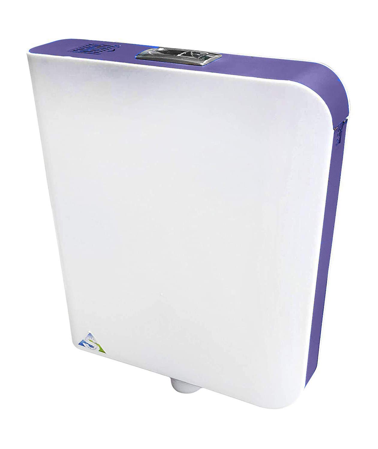 Aquieen Wall Mounted PVC Double Flush Cistern with Provision for Air Freshener (White - Blue)