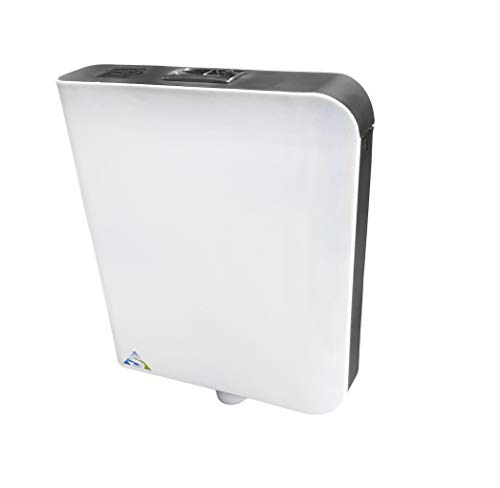 Aquieen Wall Mounted Double Flush Cistern with Provision for Air Freshner (White - Black)