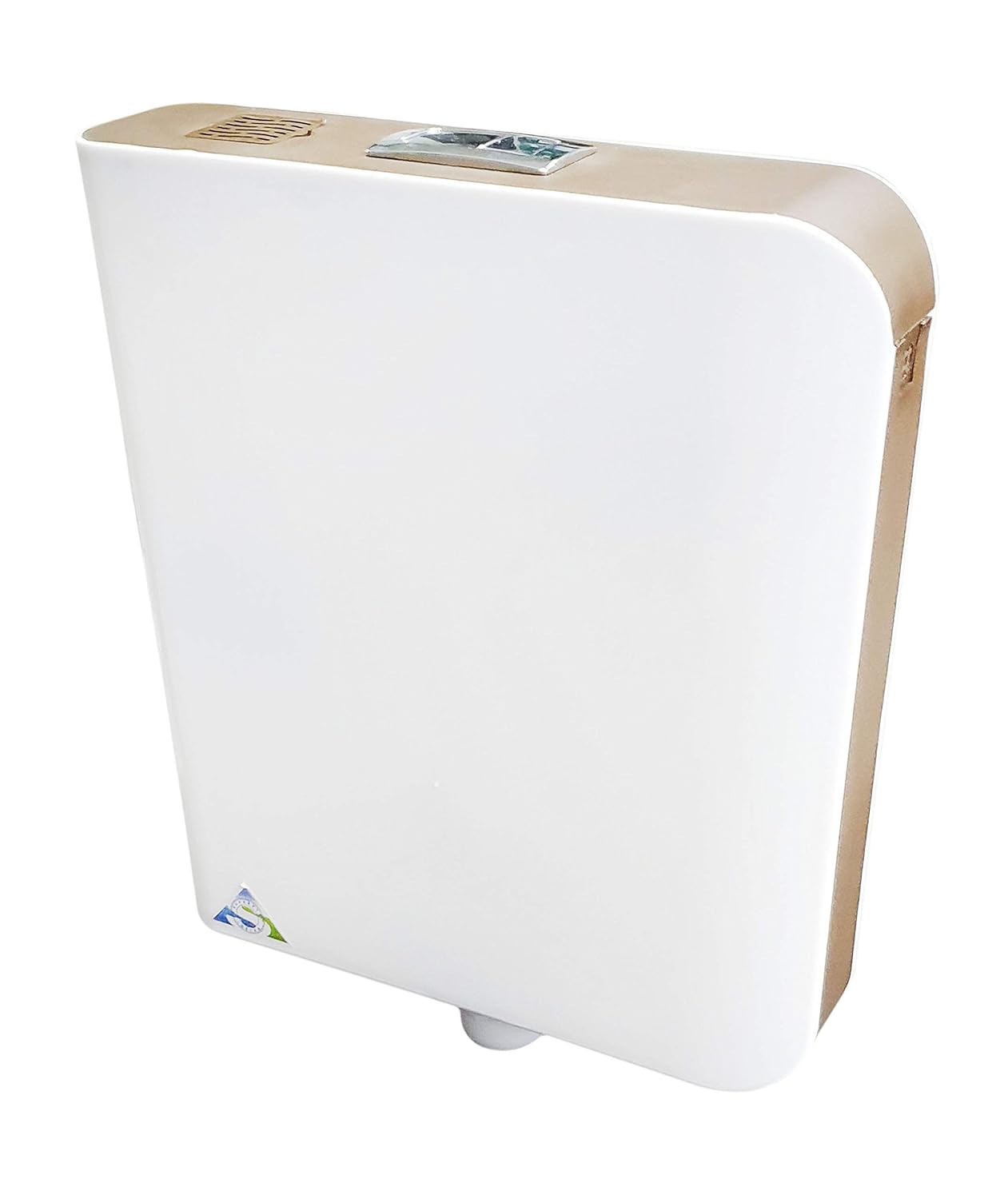 Aquieen Wall Mounted Double Flush Cistern with Provision for Air Freshner (White - Brown)