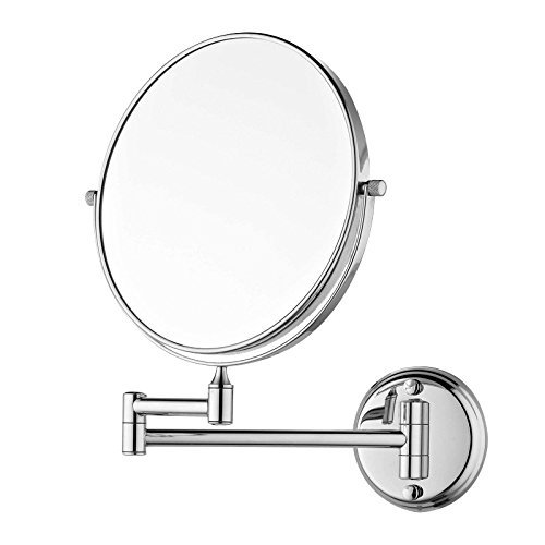 Aquieen Shaving & Make Up Wall Mounting Mirror (3X Magnification) (Chrome Polished)