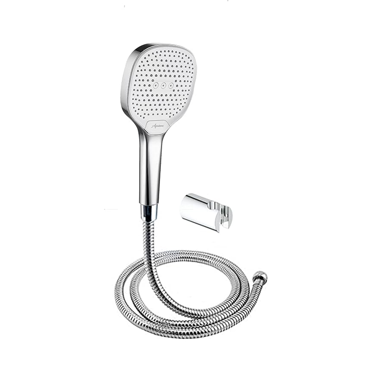 Aquieen 3 Function Hand Shower Black with SS 304 Black Shower Tube & Wall Hook (Ruby Chrome)